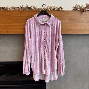 Free People velvet blouse My Best Top By, Size M